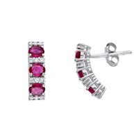 Orecchini Babila Milano Donna in Oro bianco Rubino 233121